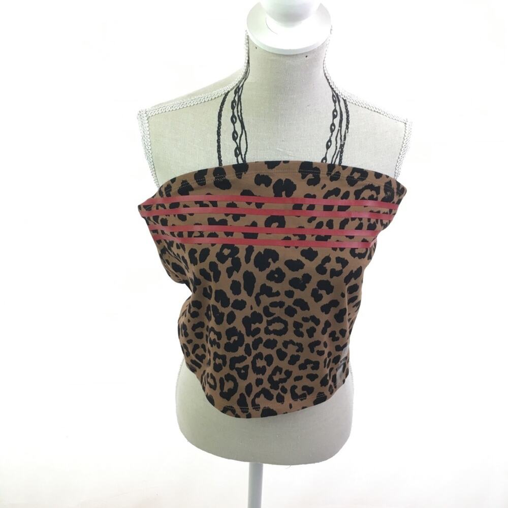 Flirtitude Active Crop Top Chocolate Leopard Large